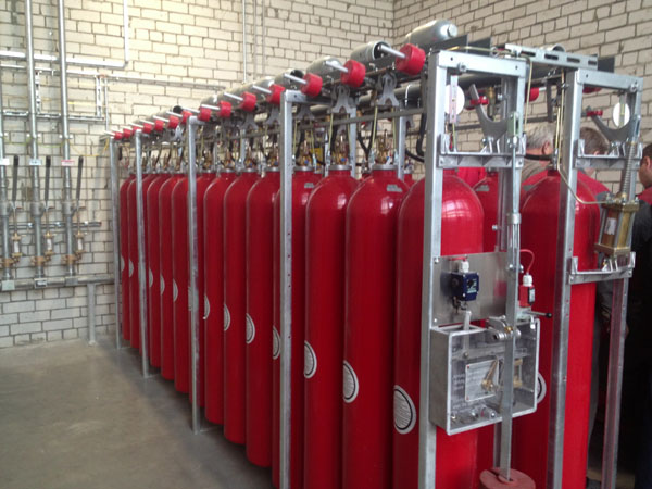 Система автоматического газового пожаротушения на промышленном предприятии